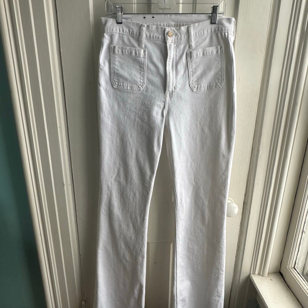 GAP 70s Flare High-Rise Jeans White | Size 31 Tall - Picture 2 of 8